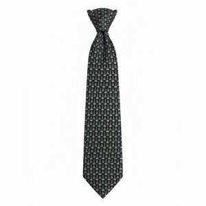 Bocce Ball Cravattificio Mylord 100% silk Navy and Green Necktie